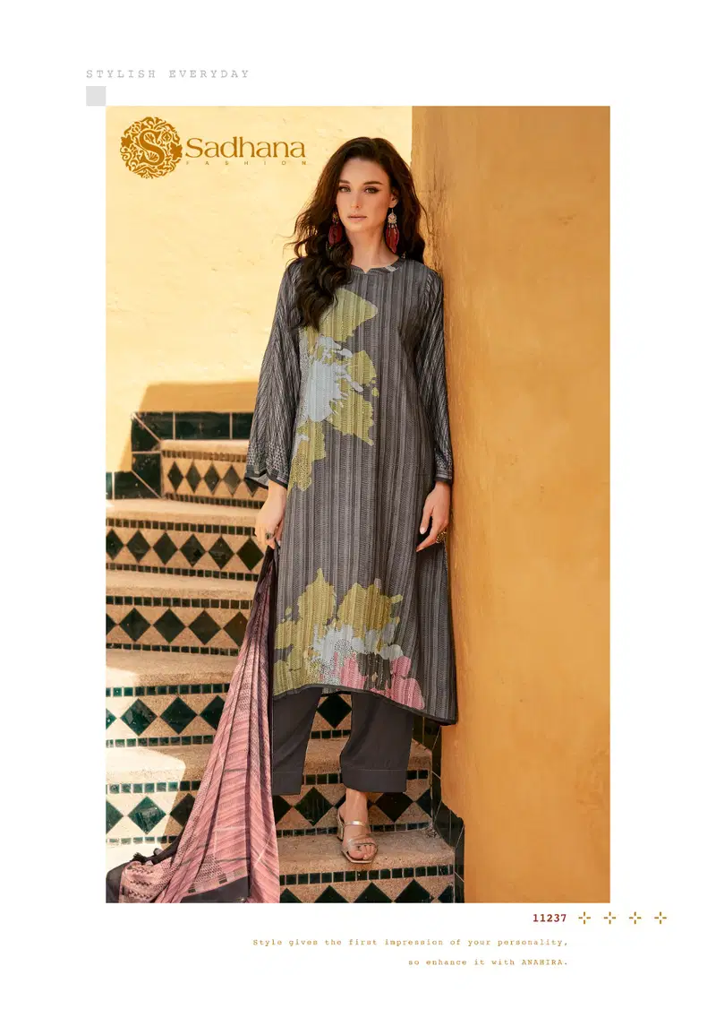 Sadhana Anahira Maslin Silk Digital Printed Dress Material Collection